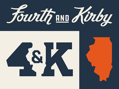 Fourth and Kirby Branding apparel branding fourth and kirby illini illinois logo script