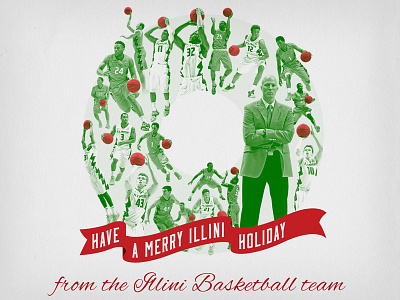 2015 Illinois Basketball Christmas Card basketball card christmas illini illinois xmas