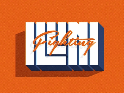 Another day, another retro Illini logo big ten design fighting illini illini illinois typography uofi