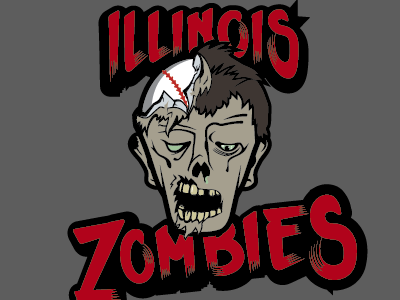 Illinois Zombies Fantasy Team concept fantasy logo zombie