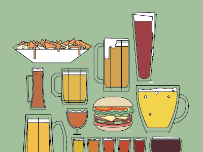 portion of beer event poster (wip) beer illustration logo poster suds