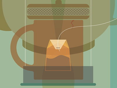 Coffee/ tea print coffee color illustration poster print tea vector