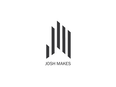 Josh Makes woodworking logo hand joshmakes logo vector