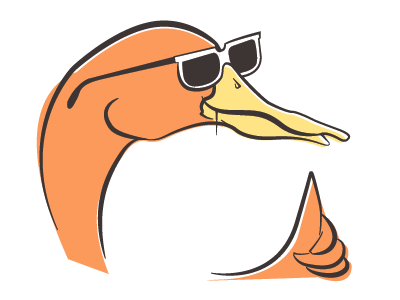 logo illustration (wip) deli duck logo to cool