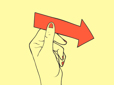 PNT illustration (cropped wip) arrow hand illustration