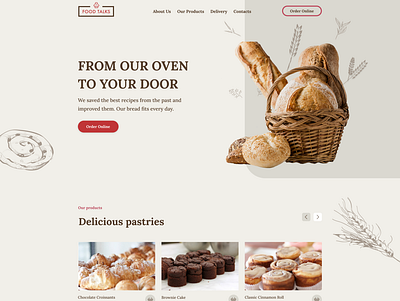 Bakery FOOD TALKS bakery brand bread design eat figma ui
