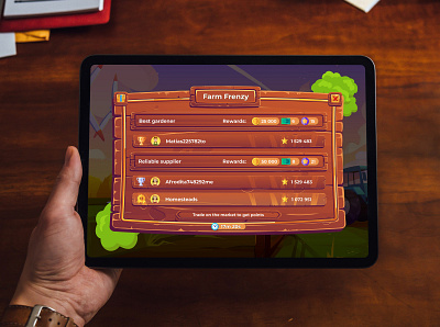 Farm Frenzy Tablet adobe photoshop figma games sdobe illustrator ui ux webdesign