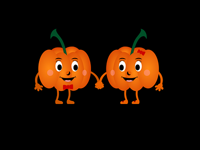 Pumpkin Couple dailylogochallenge design graphic design illustration logo ux vector
