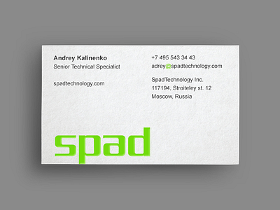 Spad branding card identity logo logotype
