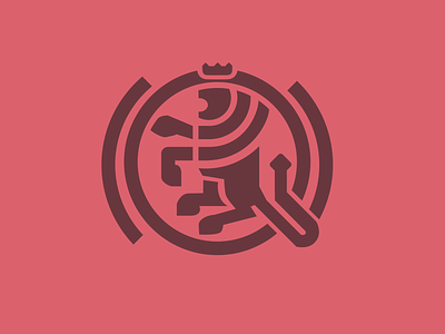 Q-lion coat of arms emblem heraldry illustration lion