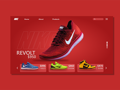 Nike Website Home Page Ui Design