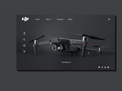 DJI Homage Lording Page Minimal  Ui Design