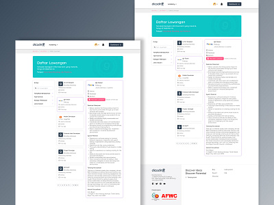 Dicoding Indonesia Job List Page Redesign dicoding finder hiring job jobfinder jobsearch search web