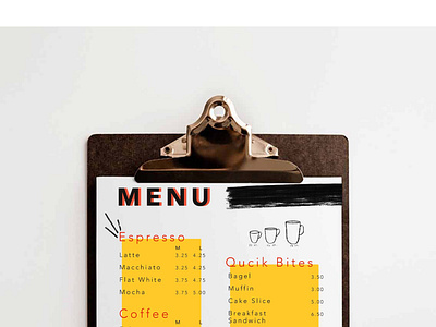 Menu Design Coffee Shop