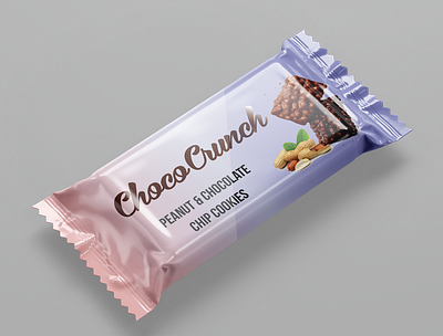 Choco Crunch Cookies Packaging Design label and box design label design packaging packaging mockup product packaging product packaging design