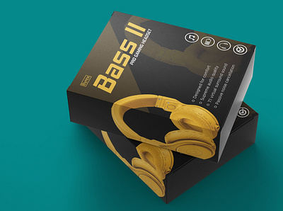 Bass II Headset Packaging Design design label and box design label and packaging design label design packaging packaging design packaging mockup product packaging product packaging design