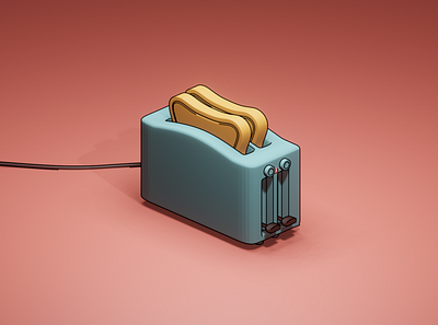 toaster 3d blender modeling