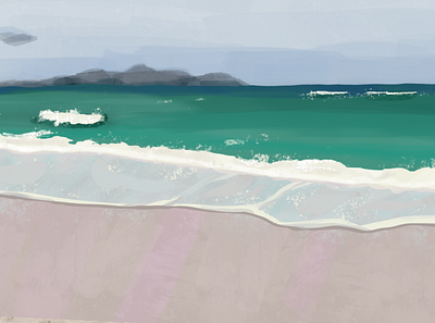 Beach beach design illustration pro procreate