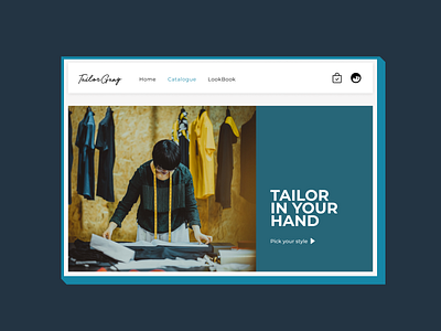 Tailor Gang Project Old Homepage exploration homepage ui uidesign uiux ux uxdesign
