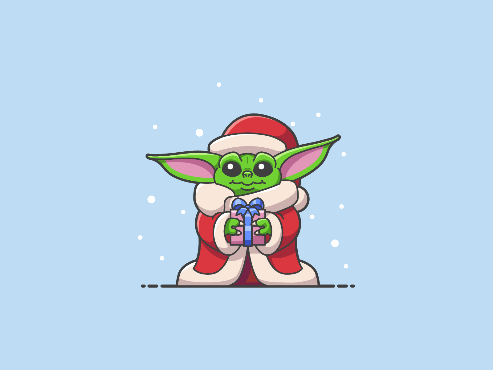 Baby Yoda Santa by Jeremy Lutjens on Dribbble