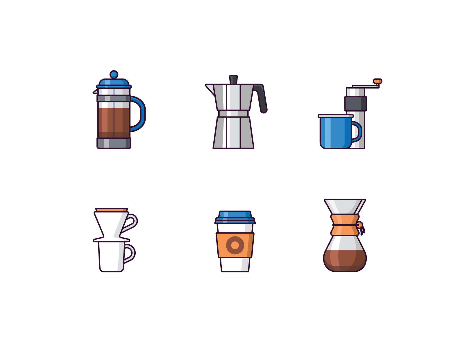 Coffee Icons by Jeremy Lutjens on Dribbble