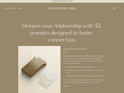 Web Design for Connection Cards cards design product squarespace web design website