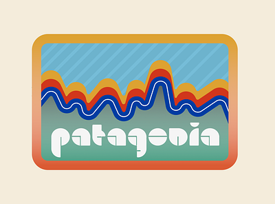 Retro Patagonia Logo 70s branding design dribbbleweeklywarmup earthy figma graphic logo logo design patagonia patch retro