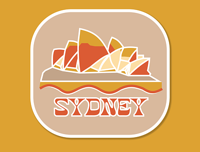 Sydney Australia Logo 70s 70sdesign australia australian branding dribbbleweeklywarmup figma retro retro logo sydney sydney opera house