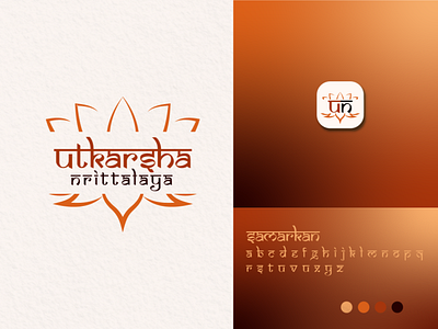 Utkarsha Nrittalaya Logo artistic logo brand design illustration logo logo logodesign logotype minimalistic logo