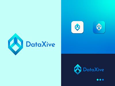 Modern Tech D letter logo | DataXive Concept Logo