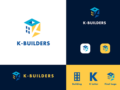Builders Company Logo | Modern K Letter Logo