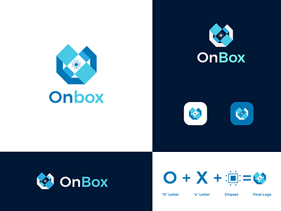 ONBOX | O letter Logo | Computer Hardware Logo color concept logo design logodesign logotype minimal minimalist logo minimalistic logo