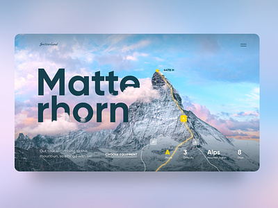 Climbing the Matterhorn alps climbing concept design graphic design illustration matterhorn mountain rock rock climbibg switzerland tablerone typography ui ux web