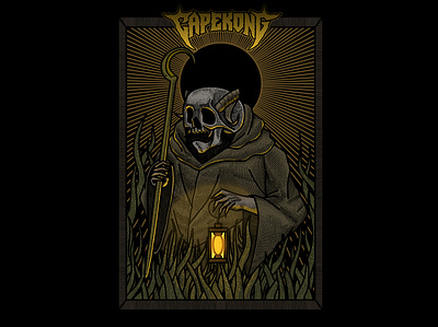 False God (SOLD) artwork crosshatching darkart drawing graphic design horror illustration lowbrow macabre occult skeleton skull skullart skulls