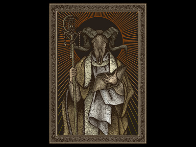 Mantra (SOLD) artwork blasphemy darkart dotwork drawing illustration macabre occult satanic satanic art skull