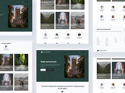 AdventureGrid - Uncover your sense of adventure adventuregrid adventures branding flask minimal python scotland ui untitledui ux web