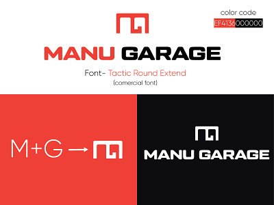 Manu Garage Logo Design brand logo businesses logo creative logo eye catching logo logo logo design logodesign minimal logo minimalist logo modern logo pismire art quality logo