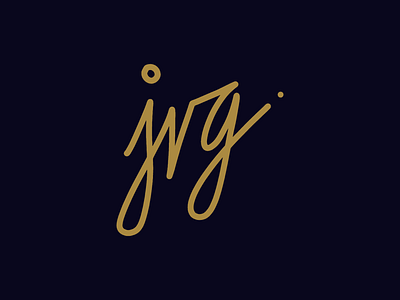 Jvg monogram branding handlettering lettering logo logotype monogram monoline script scriptletter