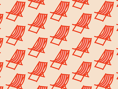 Beach chair pattern beach chair beachchair fun illustration pattern summer