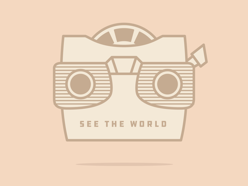See the world lines illustration gadget nostalgia viewmaster