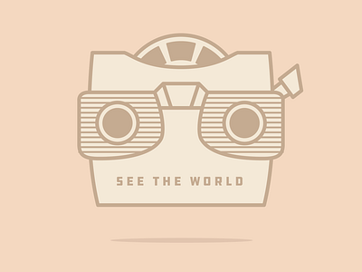 See the world gadget illustration lines nostalgia viewmaster