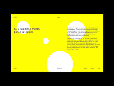 SCV digital studio website design graphic graphicdesign minimalist ui web webdesign