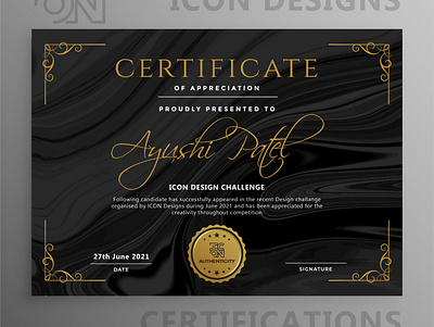 Certificate Design | ICON Group branding design icongroup illustration sankalpjariwala theicondesign