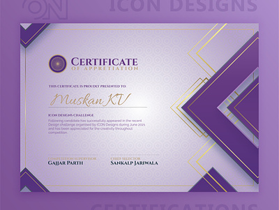 Certificate Design | ICON Group branding design icon icongroup illustration illustrator sankalpjariwala theicondesign ui