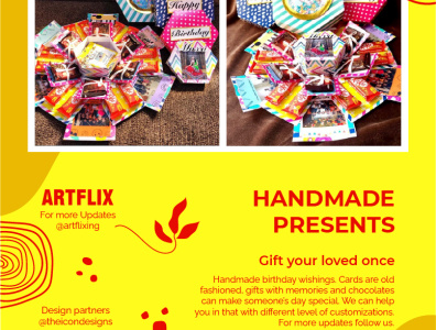 ARTFLIX handmade gift social media posts