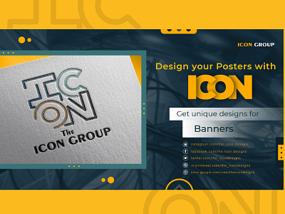 ICON Designs poster/banner banner banner designs banner making banners gajjar parth poster poster designs poster making posters sankalp jariwala theicondesigns theicongroup yellow blue