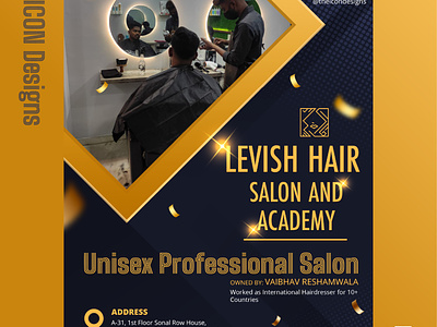 Levish hair salon flyer flyer flyer designs flyers hair hair academy hair saloon parth gajjar poster poster designs posters saloon sankalp jariwala theicondesigns theicongroup unisex saloon