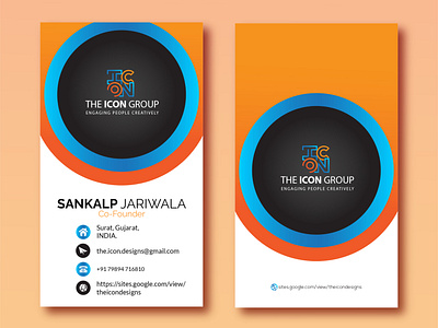 Orange Blue Business cards