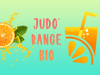 JUDO'RANGE BIO bio design flatdesign illustration logo minimal orange juice