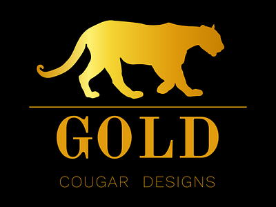 Gold Designs branding cougar creative design designs elegant gold gradient graphic graphic design graphic design graphicdesign graphics illustration logo design logodesign logos logotype vector